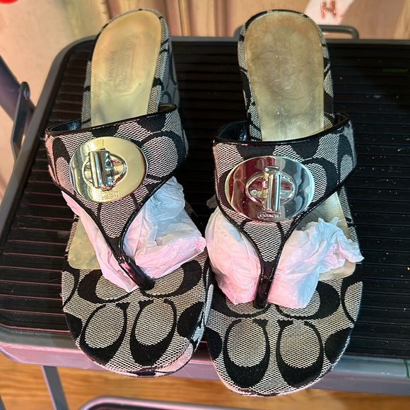 Vintage Coach Sandals - Picture 1 of 7
